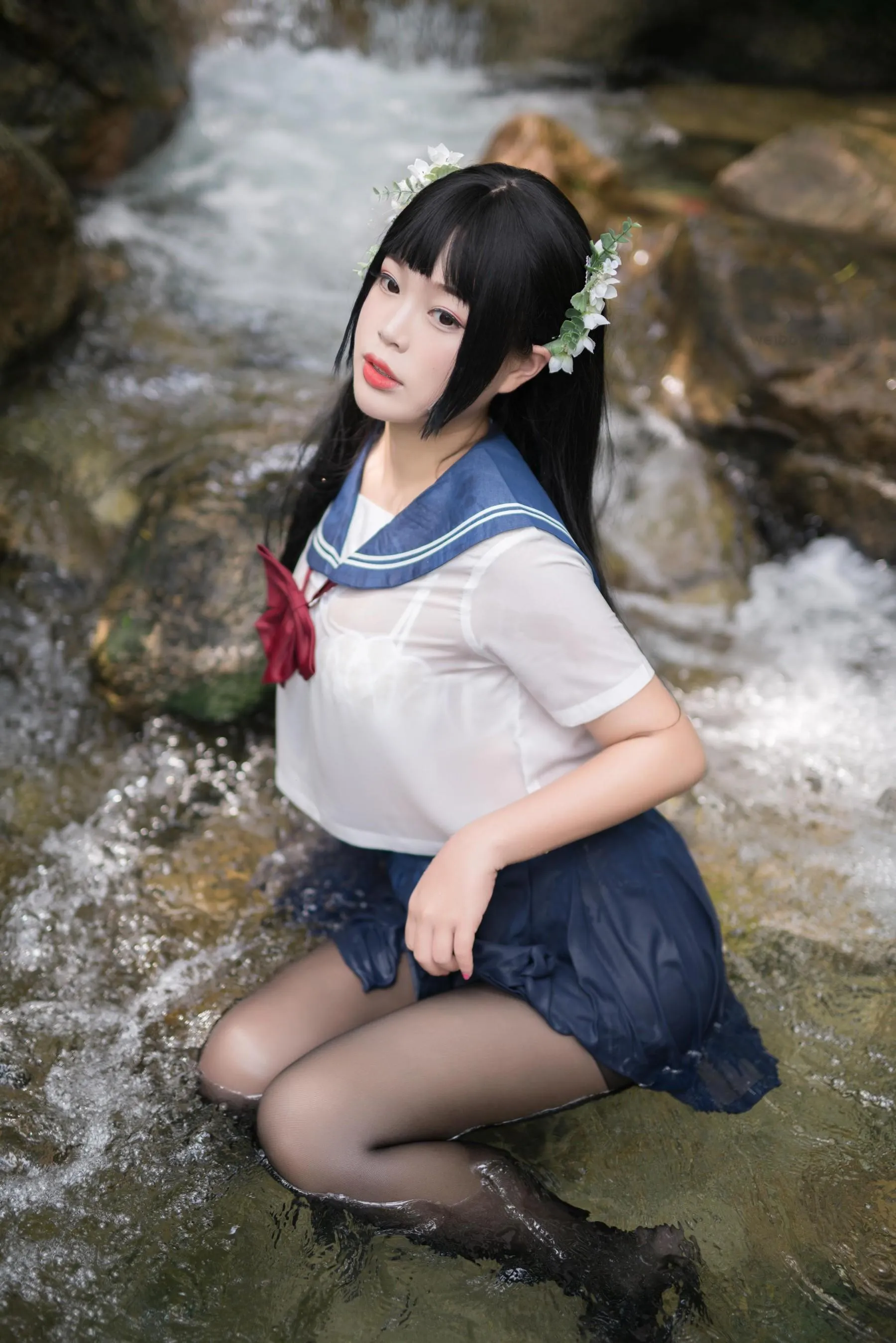 白烨 – NO.05 湿身JK-图片[24] [50P]插图7